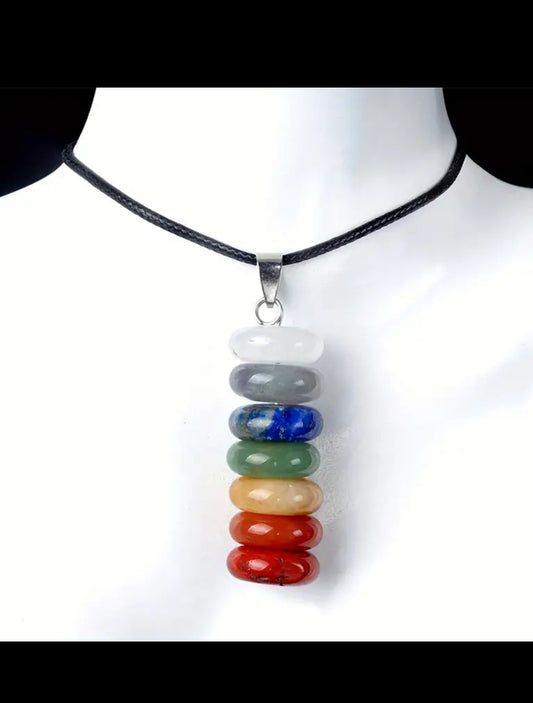 7 Chakra Bead Pendant Necklace