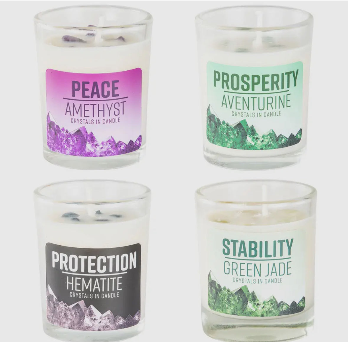 Crystal infused Intentions Candles