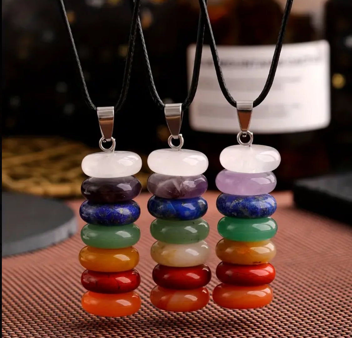 7 Chakra Bead Pendant Necklace