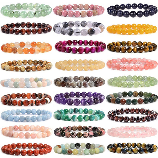 4mm Gemstone Healing Bracelets - Unisex Crystal Jewelry