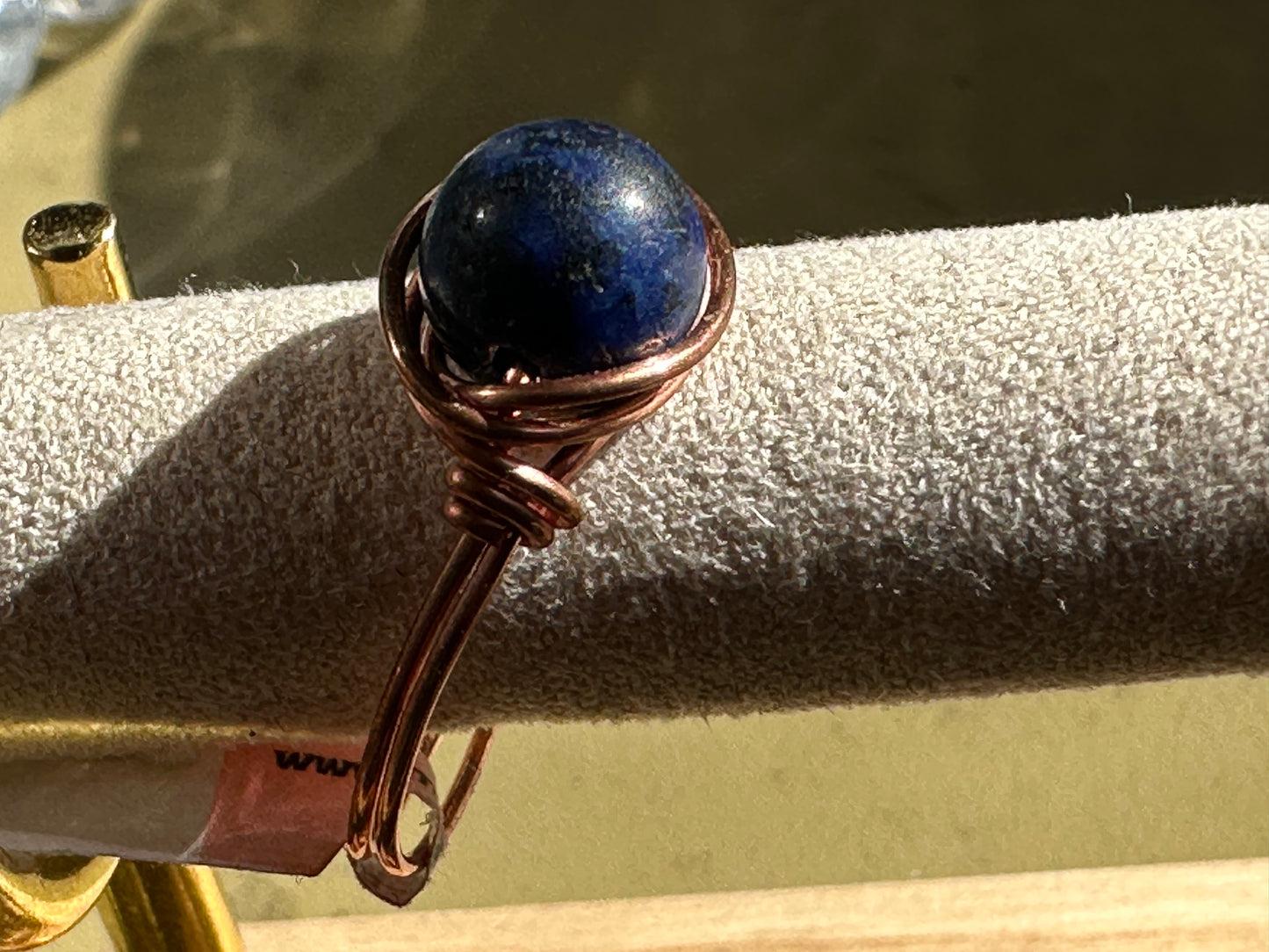 Handmade Copper Wire Gemstone Ring